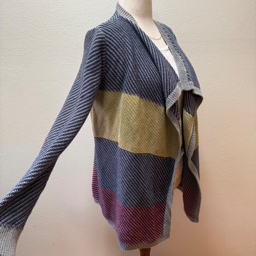 CAbi Color Block Blanket Sweater Open Front Cardigan‎ Medium - Picture 4 of 16
